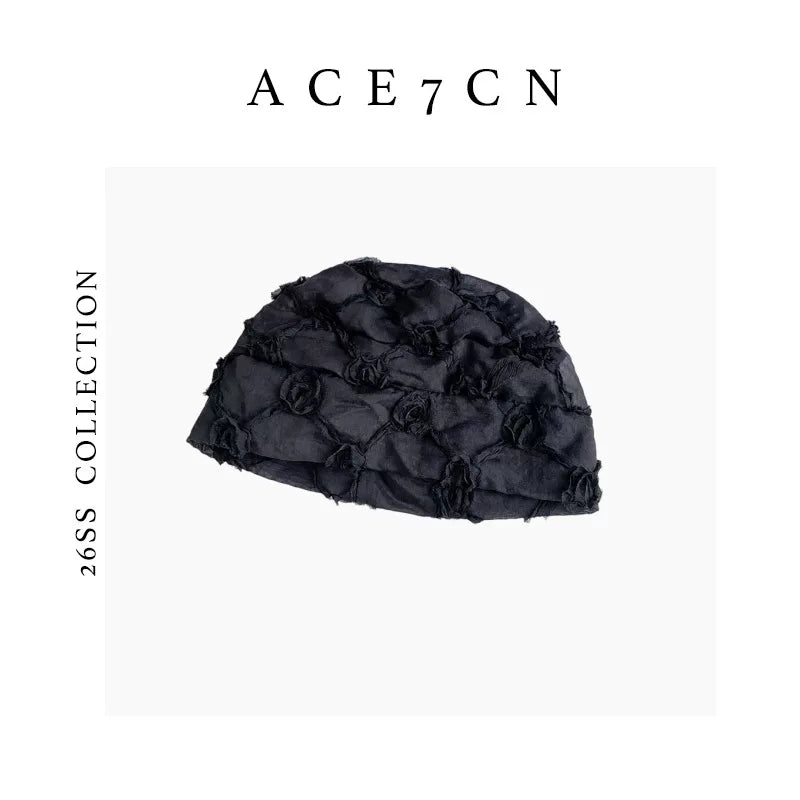 Korean Niche Fairy Floral Hat Pullover Beanie