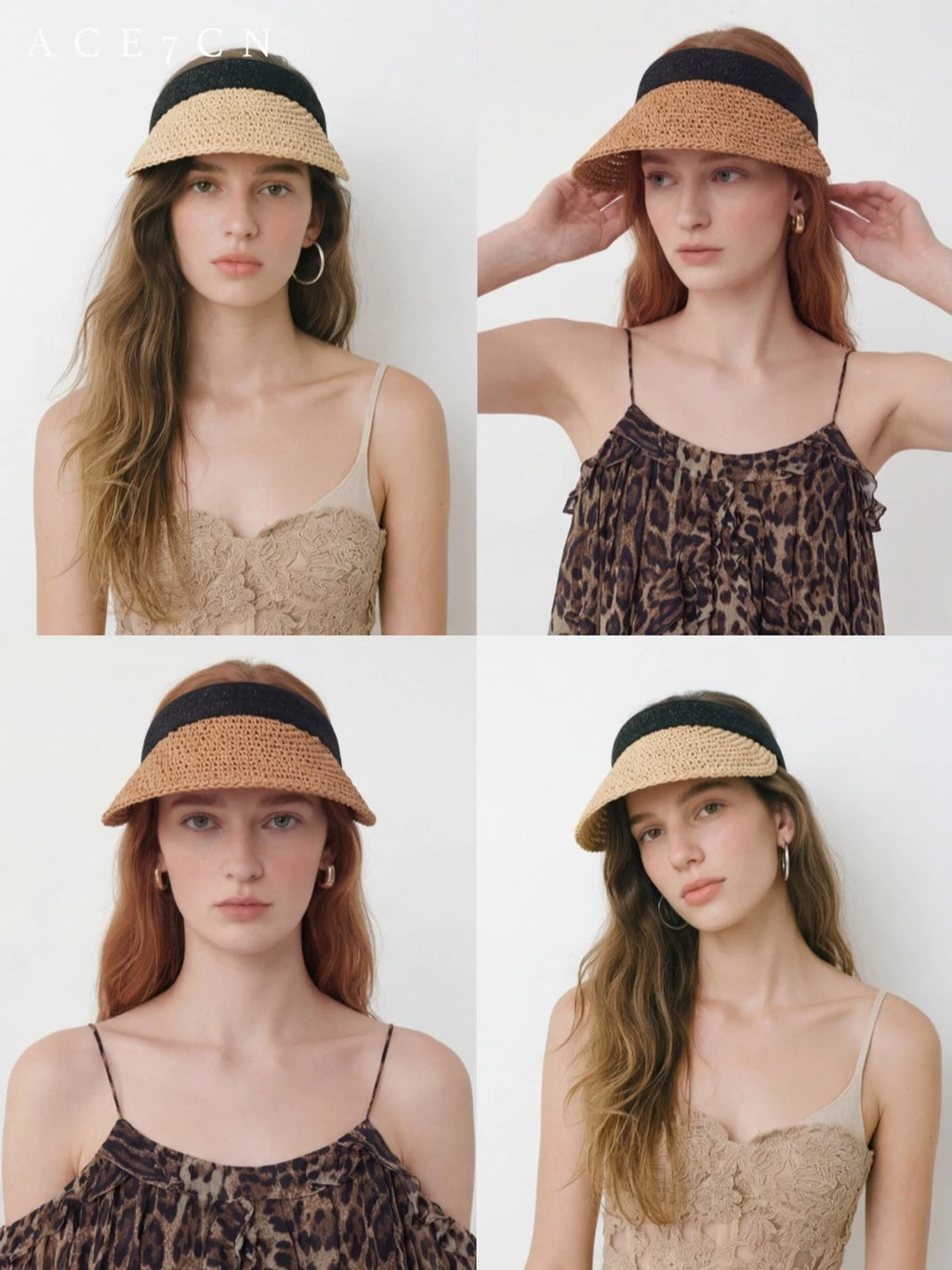 South-France Resort Visor Subtle-Glitter Refined Sun-Shade Headband