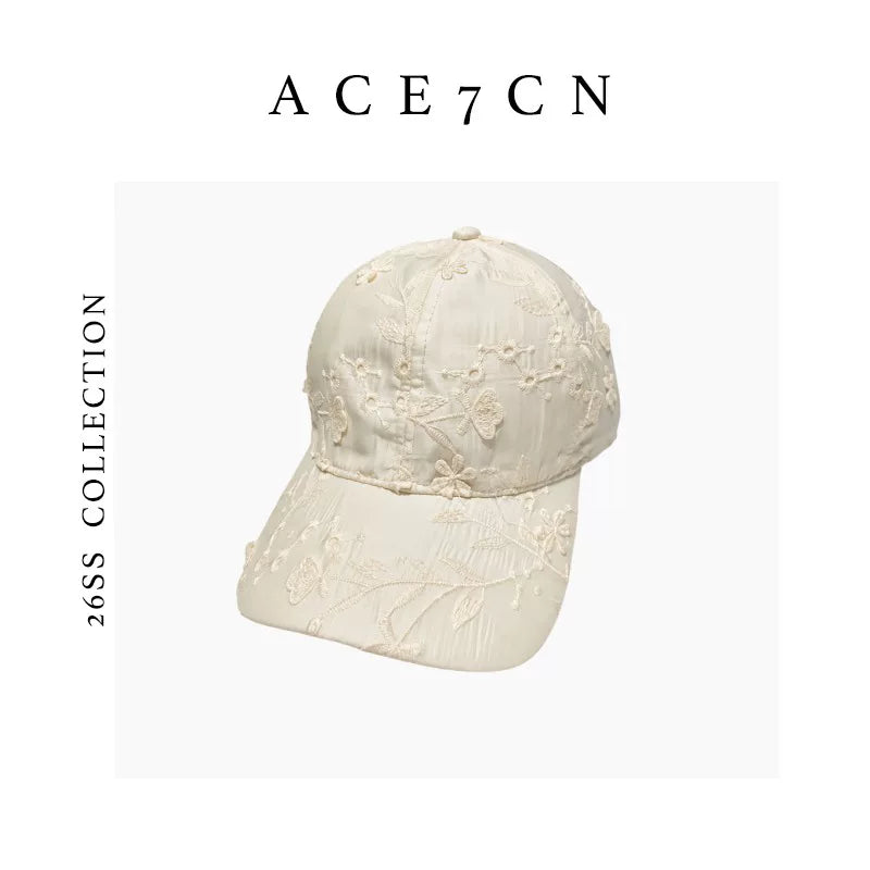 Light-French Elegant Handmade Equestrian Hat Embroidered Baseball
