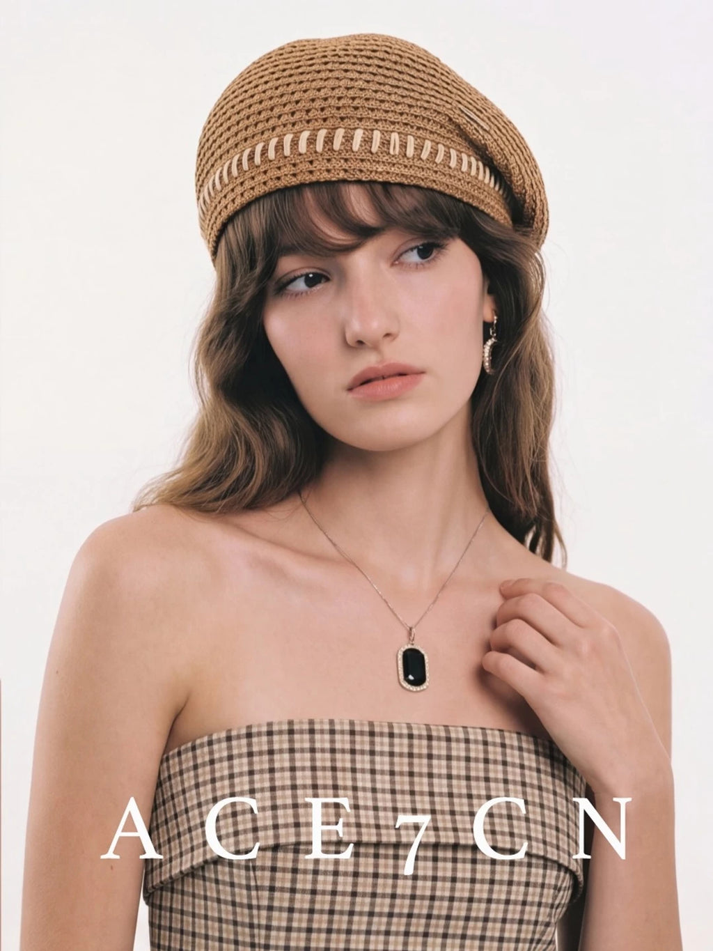Japanese Niche Hand-Stitched Styling Beret Openwork Painter