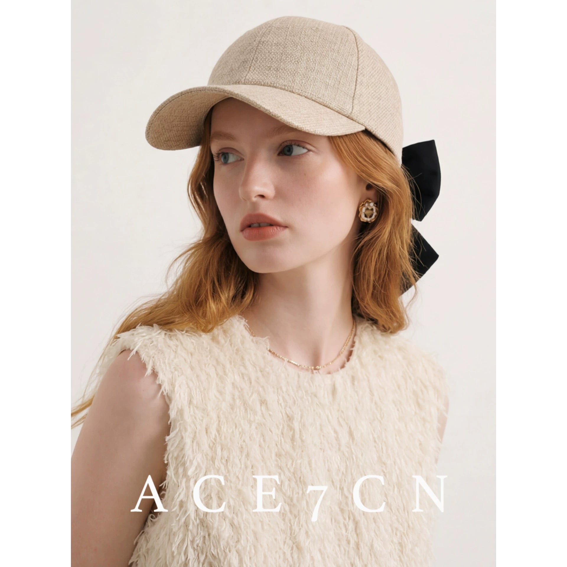 Korean Designer Equestrian Hat Bow Styling Baseball