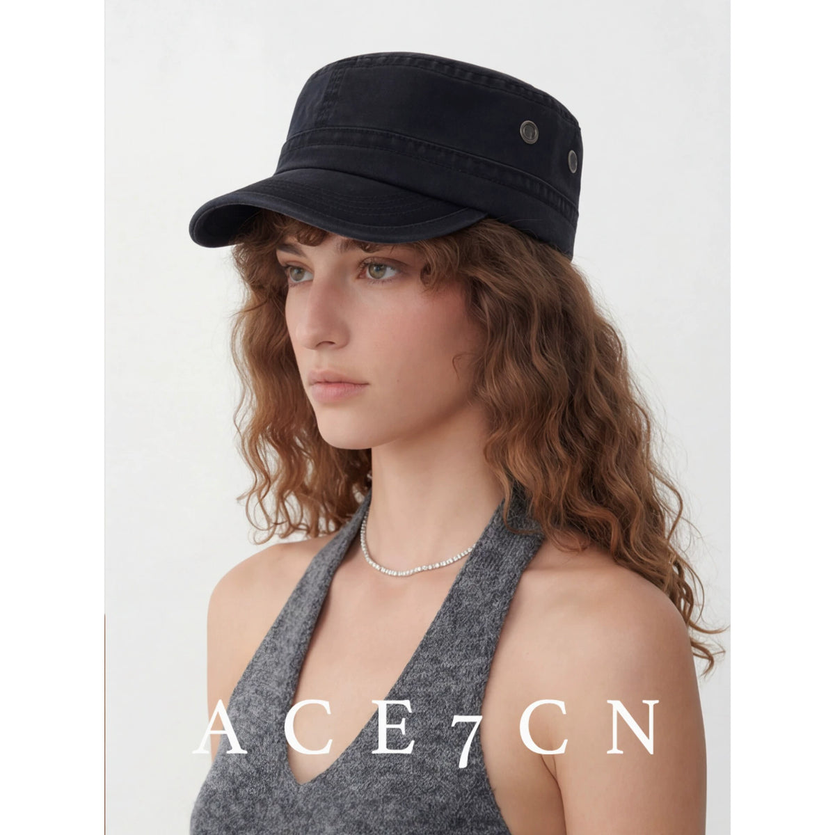 Urban Chic Denim Riding Hat Distressed Denim