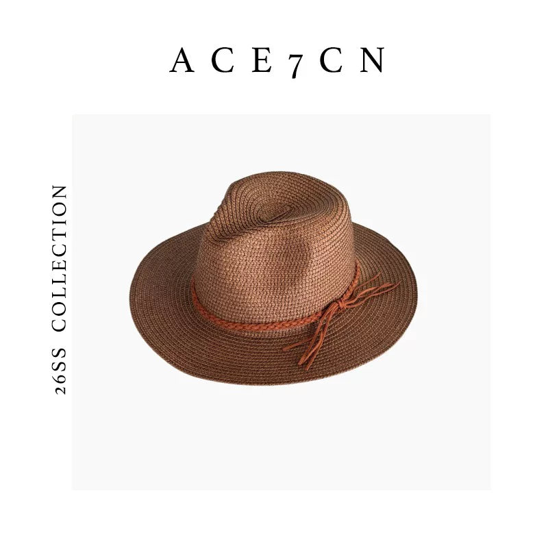 Nordic Chic Panama Straw Hat Straw-Woven Dress