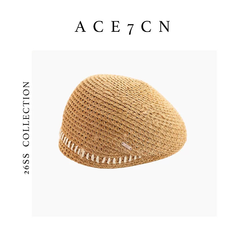 Japanese Niche Hand-Stitched Styling Beret Elegant Hepburn