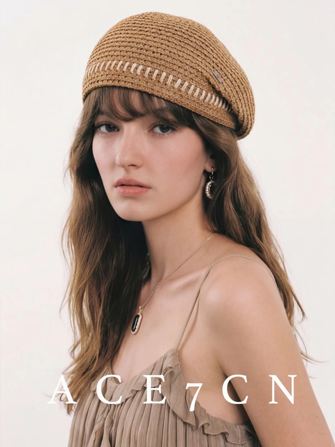 Japanese Niche Hand-Stitched Styling Beret Openwork Painter