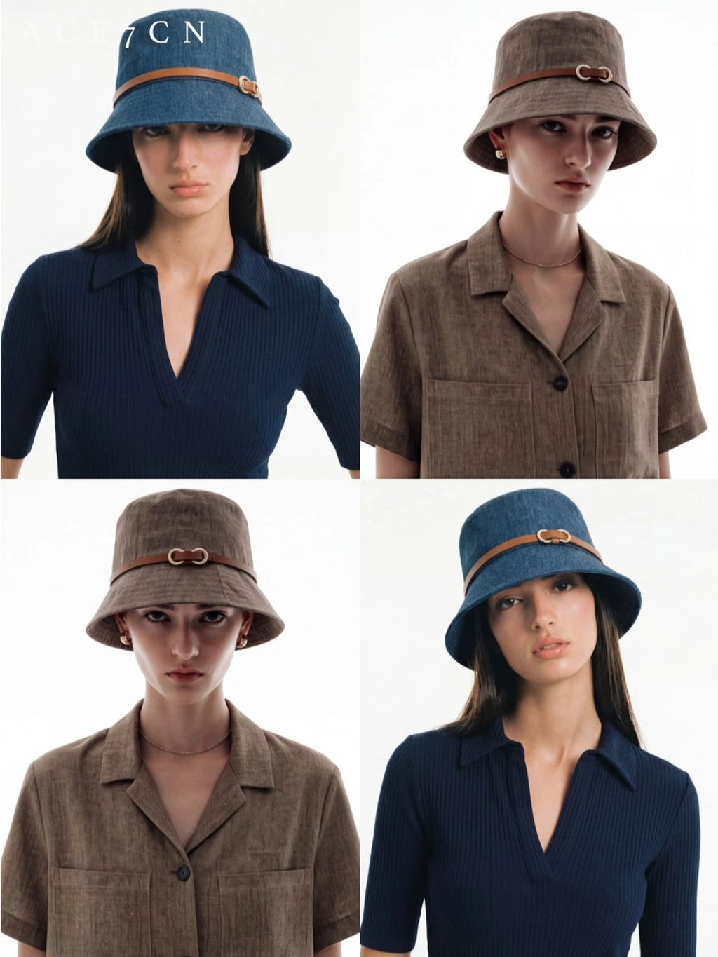 Urban Minimalist Cotton-Linen Bucket Hat Outdoor Casual