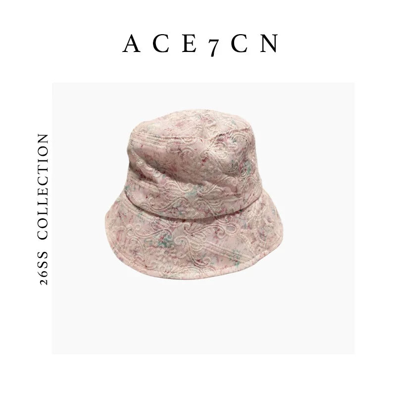 Jacquard Bucket Hat Lace Sun-Shade Bucket Hat