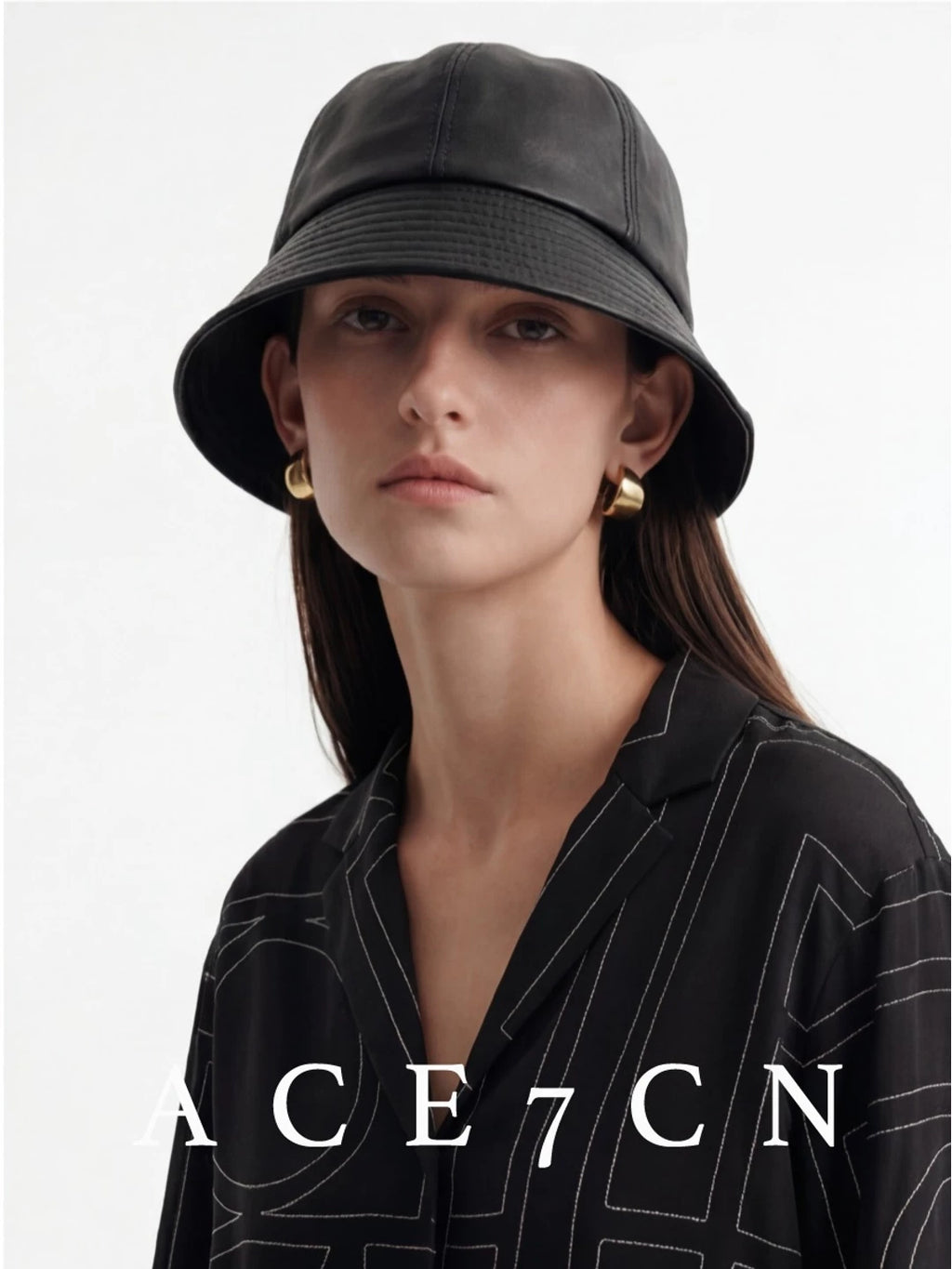 British Chic Minimalist Bucket Hat Round-Top Cloche