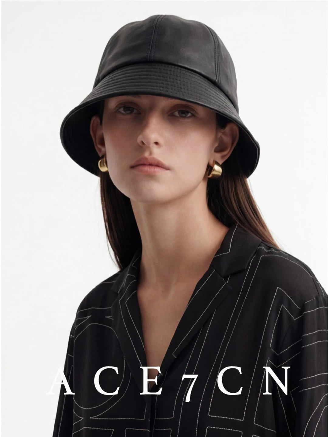 British Chic Minimalist Bucket Hat Round-Top Cloche