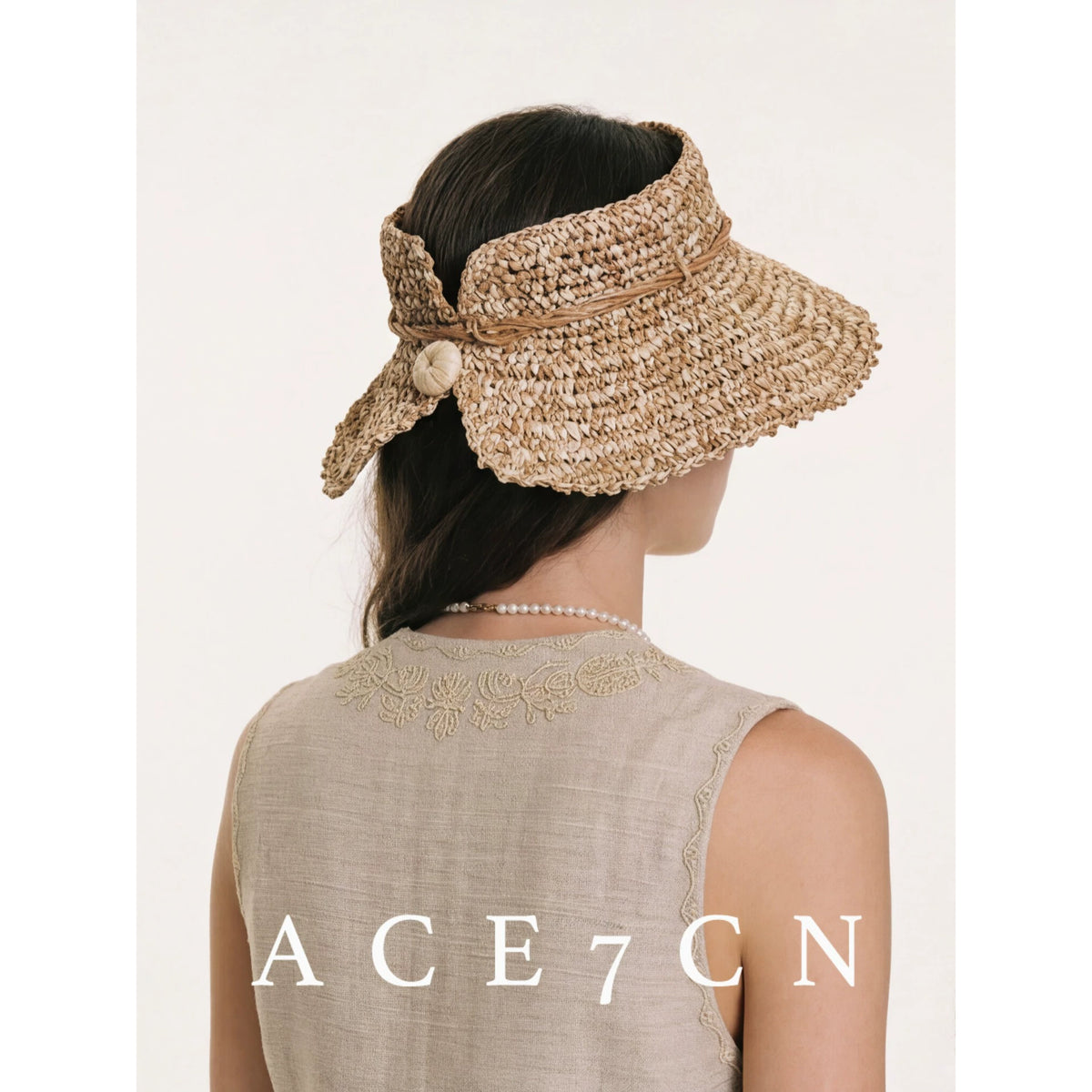 Japanese Niche Woven Visor Sun-Shade Headband Hat