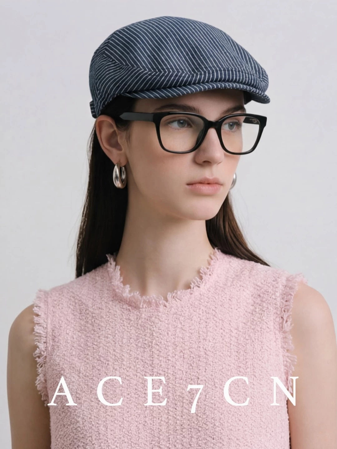 Japanese Niche Urban Chic Striped Flat Cap