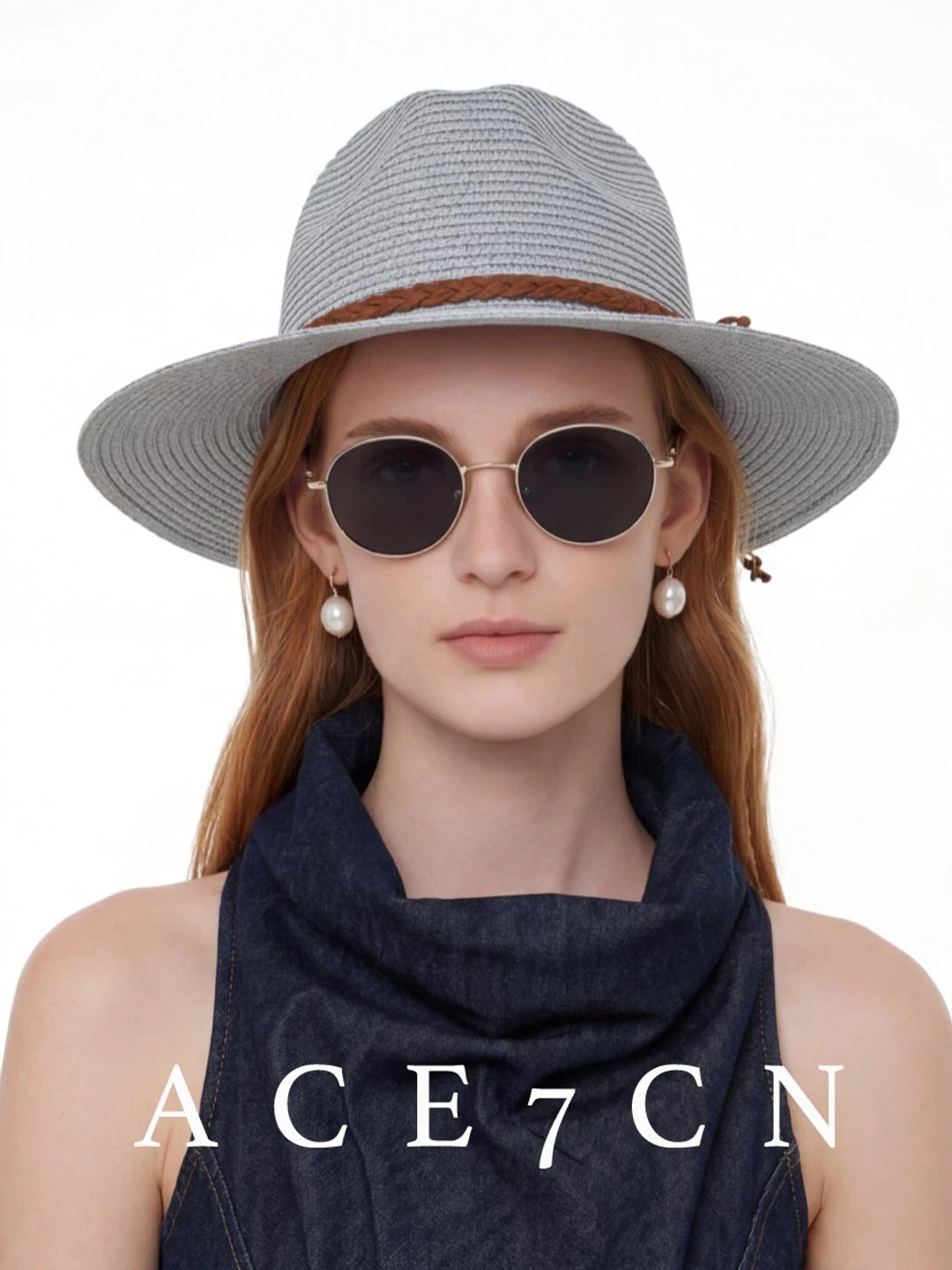 Nordic Chic Panama Straw Hat Straw-Woven Dress