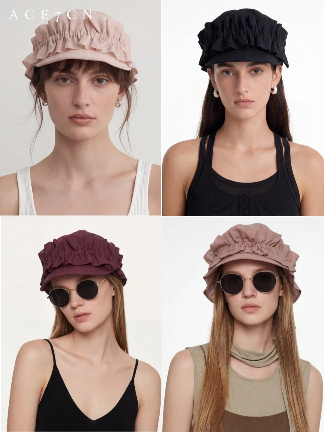 Japanese Artsy Handmade Floral-Shaped Hat Lightweight Travel-Look