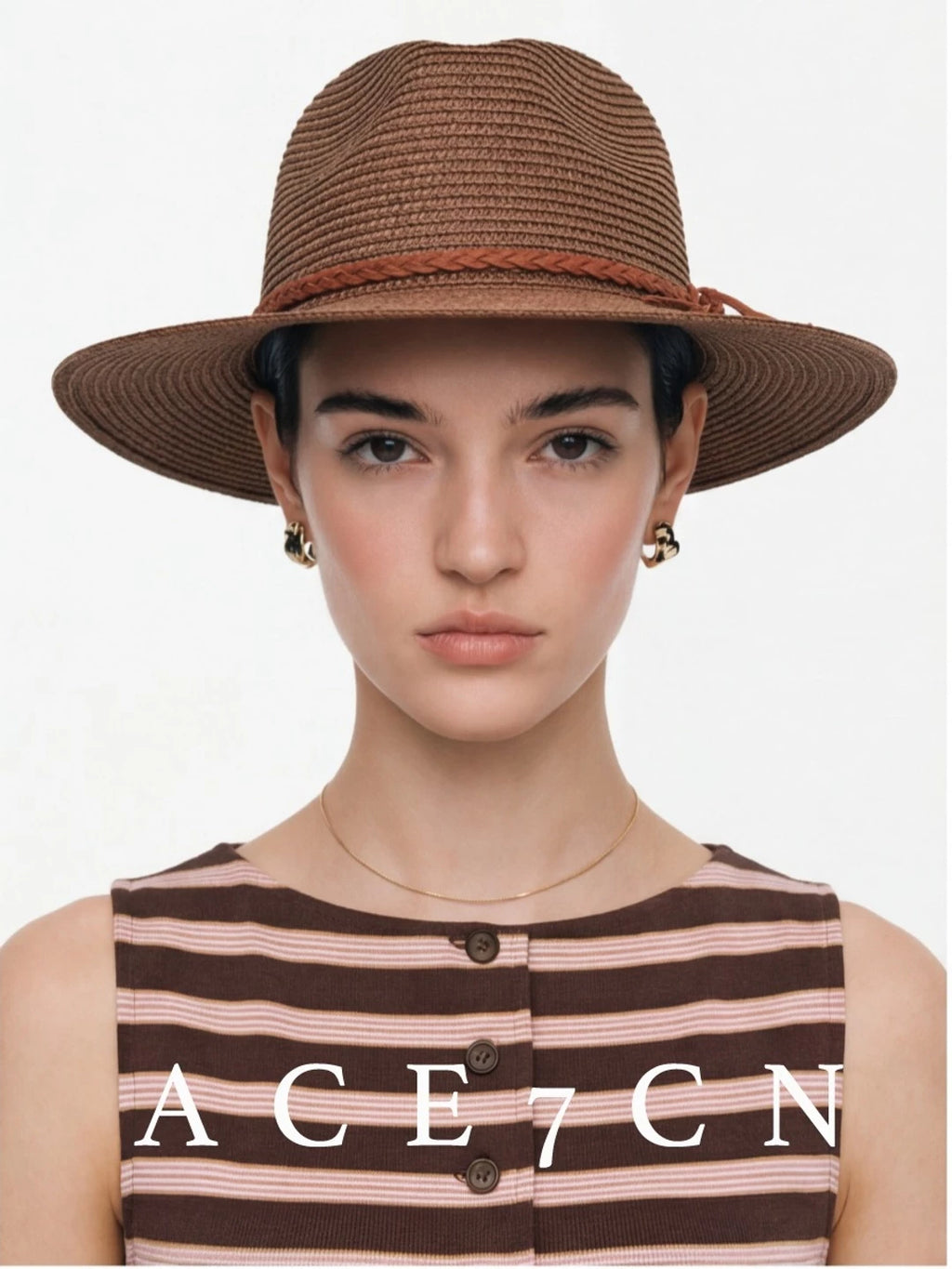 Nordic Chic Panama Straw Hat Straw-Woven Dress