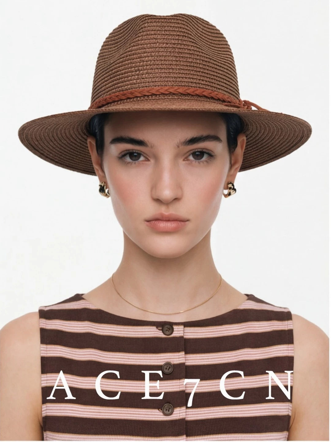 Nordic Chic Panama Straw Hat Straw-Woven Dress