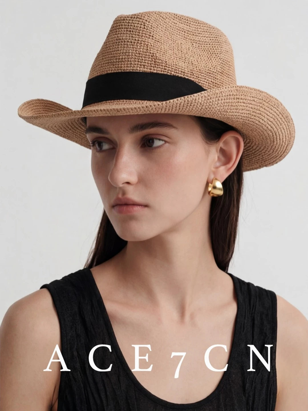 British Classic Premium Raffia Fedora Hand-Woven Western