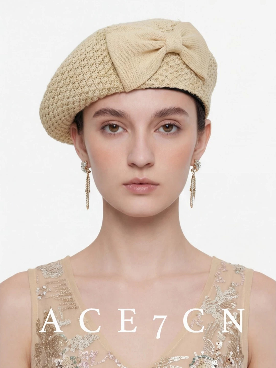 Designer Beret Bow Painter Beret Travel-Look Women