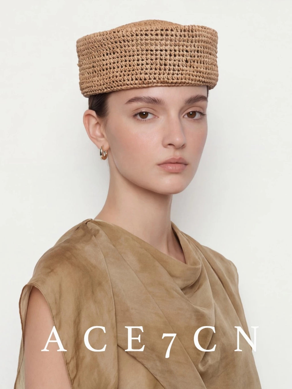 British Vintage Straw-Woven Pillbox Hat pillbox Openwork