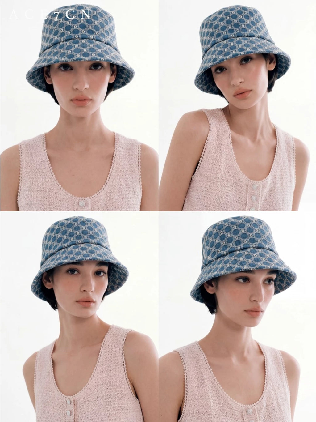 Vintage Elegant Bucket Hat Jacquard Bucket Hat