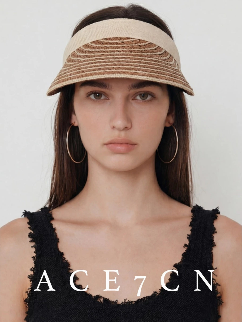 South-France Midsummer Visor Striped Sun-Shade Headband Hat