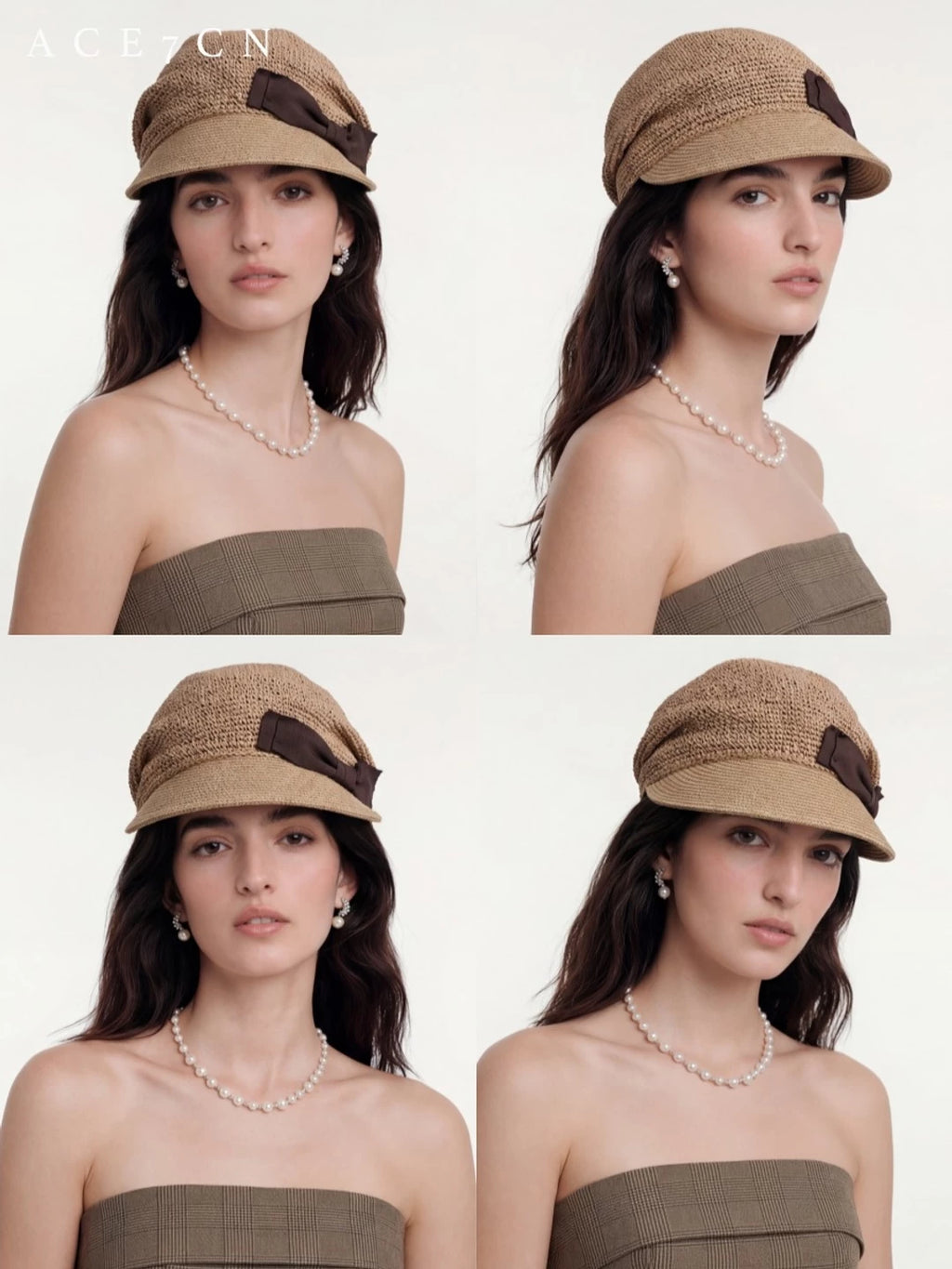 Japanese Classic Straw-Woven Riding Hat Hand-Woven Straw