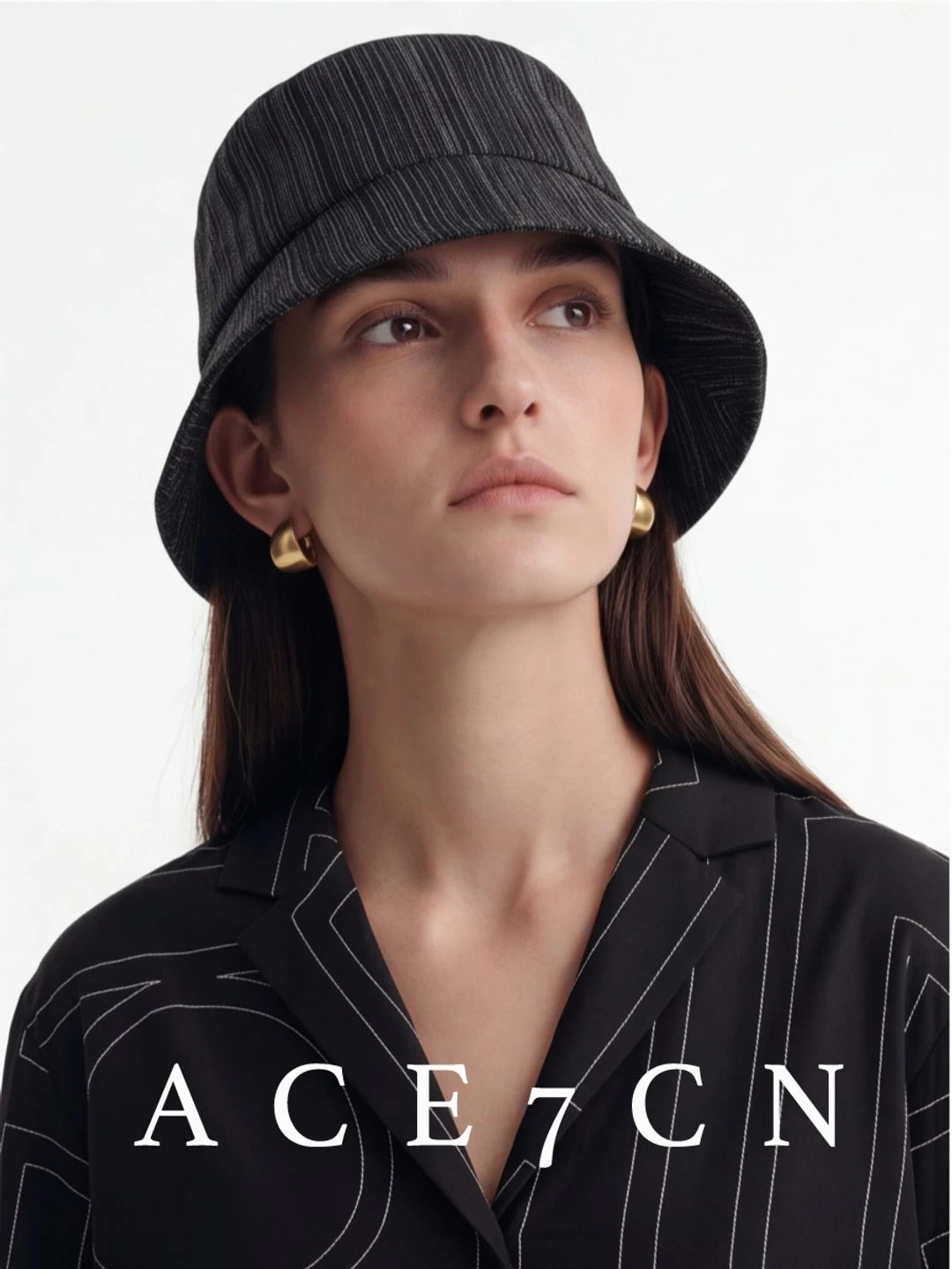 Vintage Elegant Resin-Texture Linen Bucket Hat Breathable
