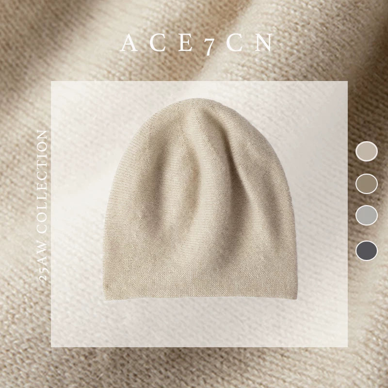 100 Cashmere Nordic Slouch Beanie Autumn-Winter Warm