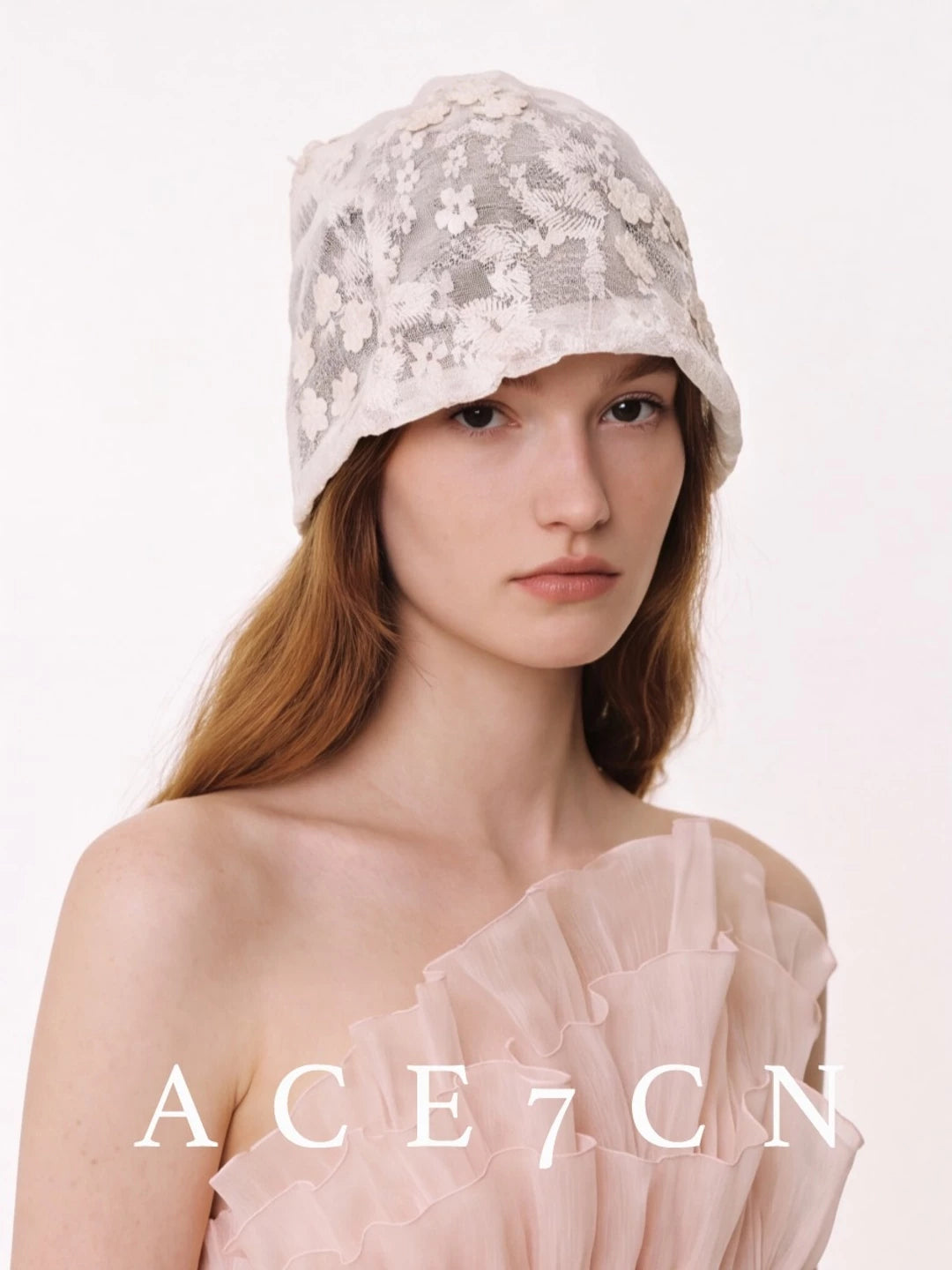 Light-French Vintage Hat chao Lightweight Lace Floral