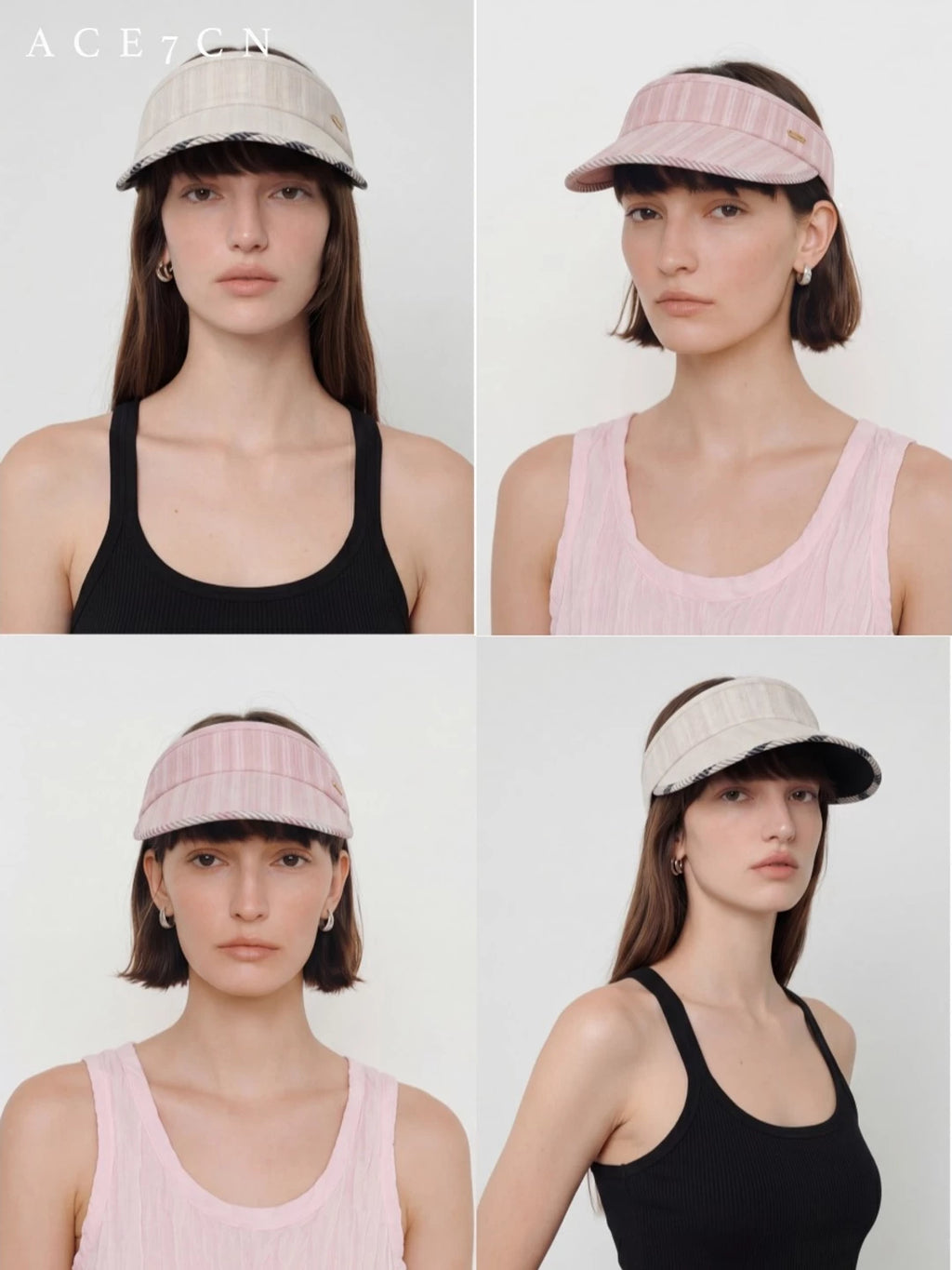 Athleisure Nautical Designer Striped Visor Breathable Outdoor
