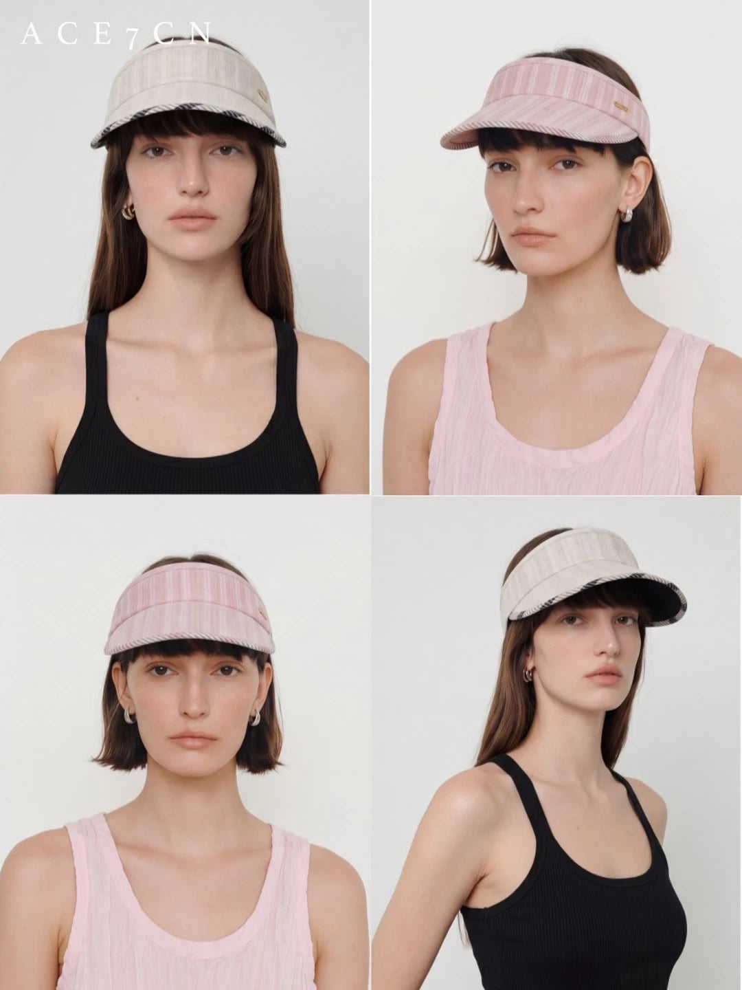 Athleisure Nautical Designer Striped Visor Breathable Outdoor