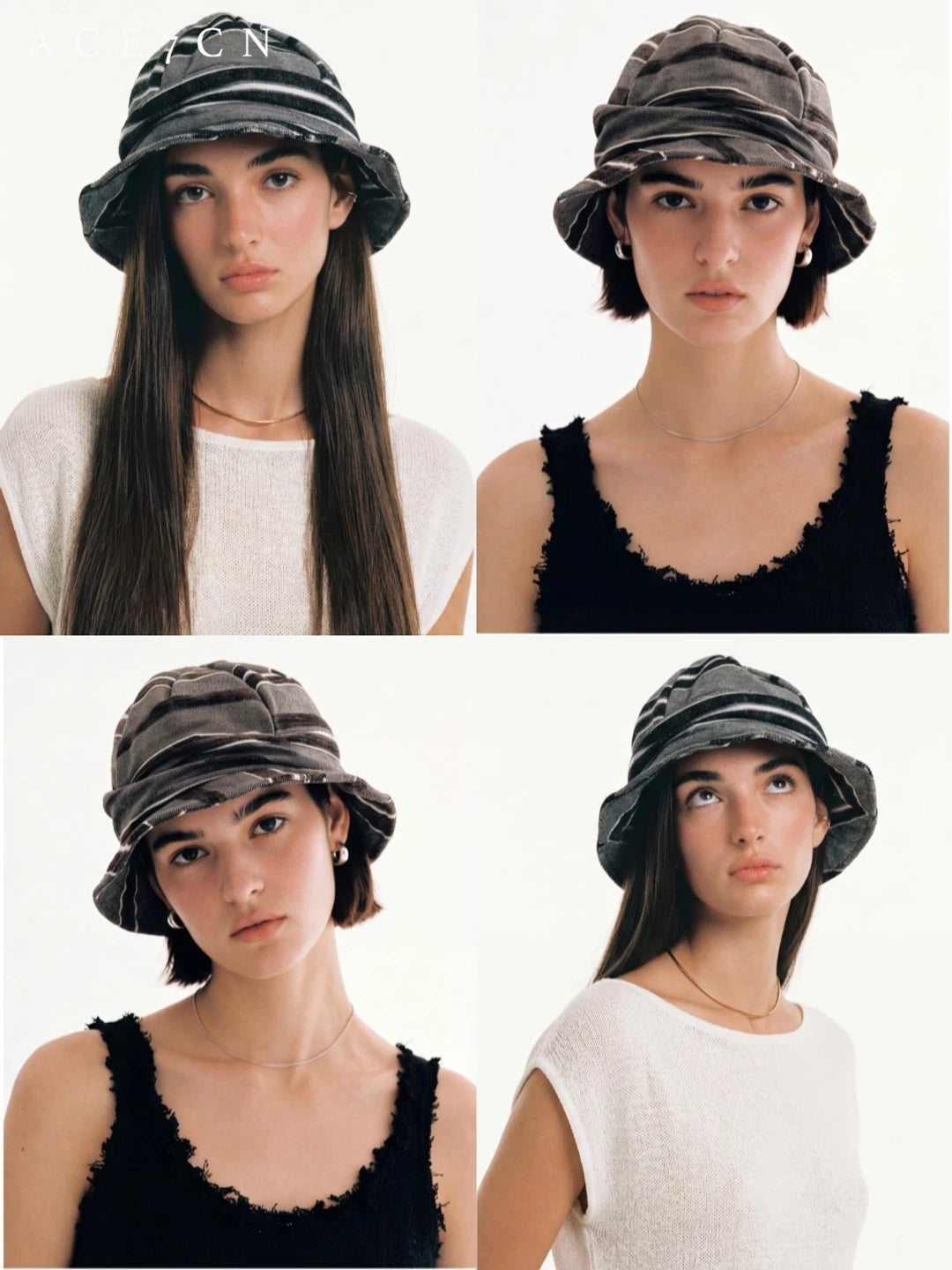 Danish Old-Money Vintage Bucket Hat Striped Bucket