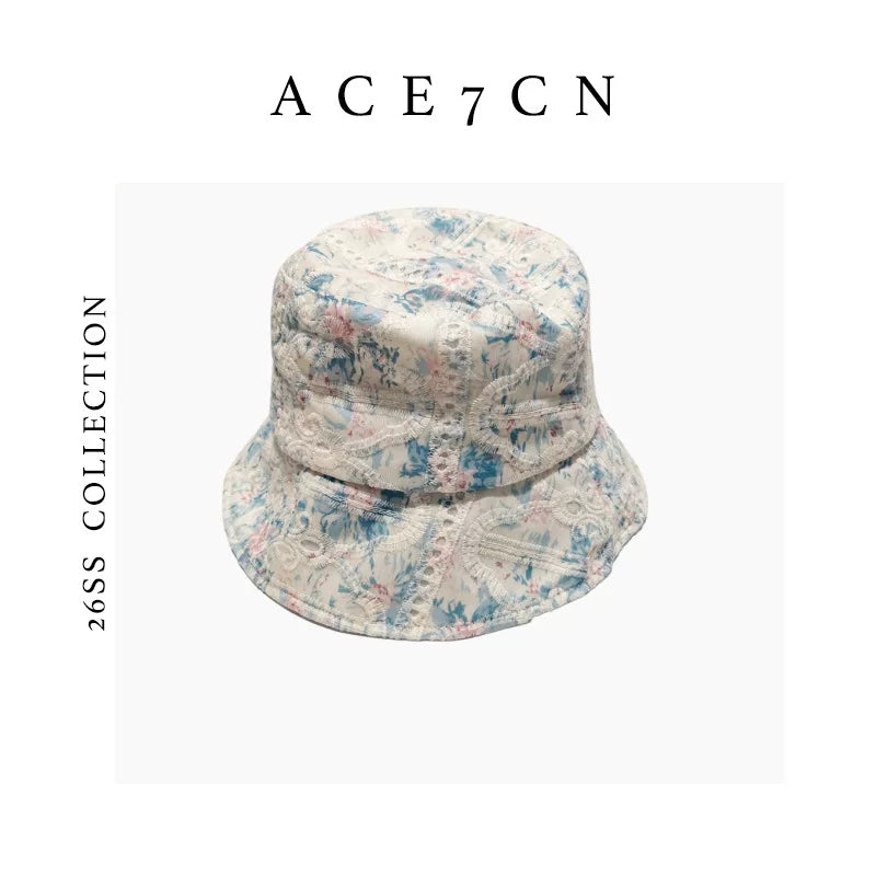 Jacquard Bucket Hat Lace Sun-Shade Bucket Hat