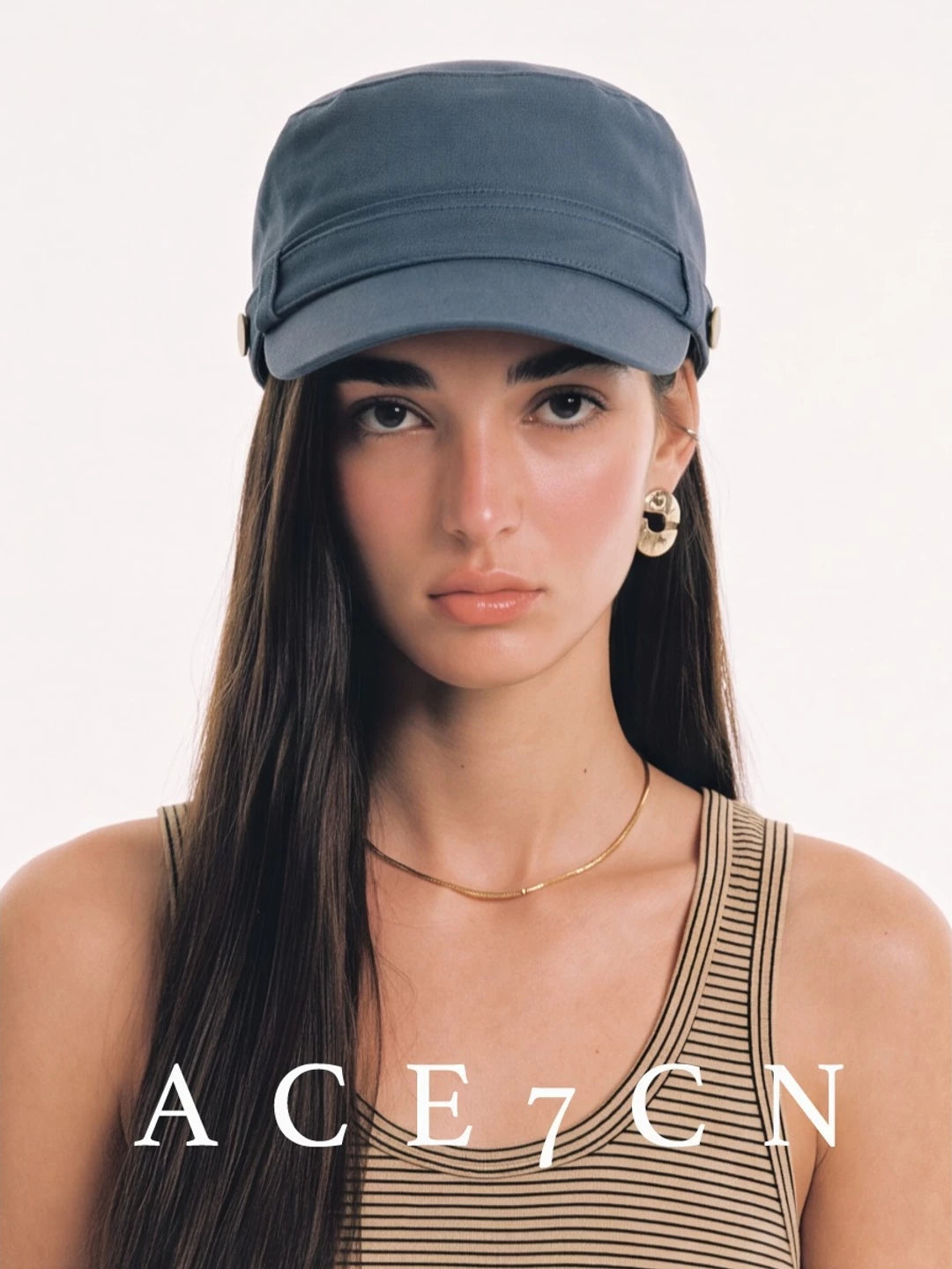 American Vintage Classic Flat-Top Riding Hat Casual