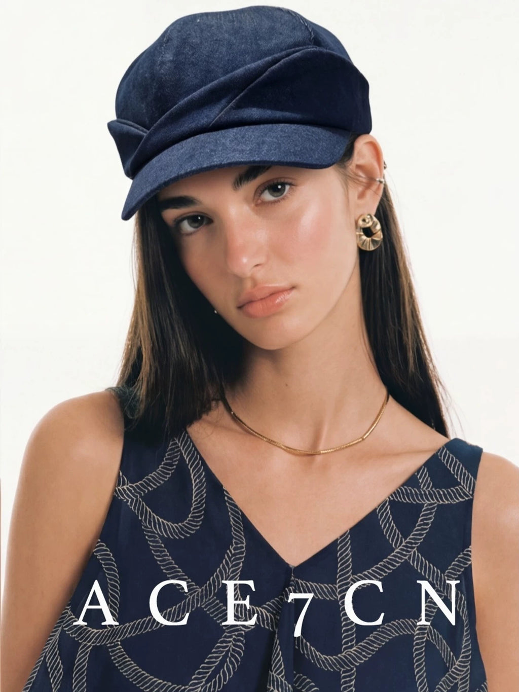 Japanese Niche Newsboy Cap Casual Denim Hat