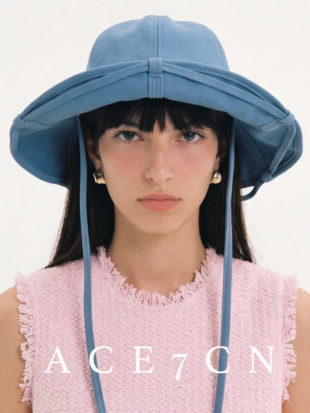 Chic Denim Hat Washed Denim Cotton Bucket