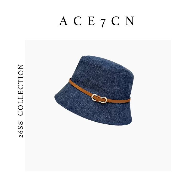 Urban Minimalist Cotton-Linen Bucket Hat Outdoor Casual