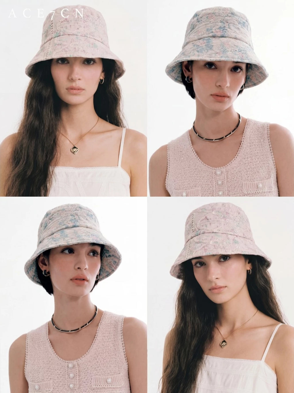 Jacquard Bucket Hat Lace Sun-Shade Bucket Hat
