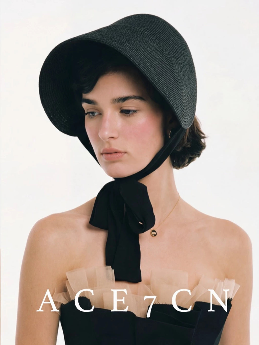 Hepburn French Estate Hat One-Piece Wheat-Straw Straw