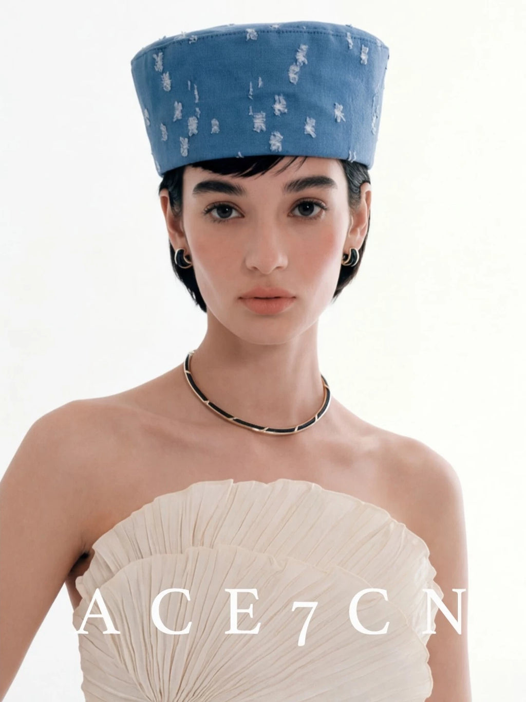 Urban Casual Denim Pillbox Hat pillbox Hepburn