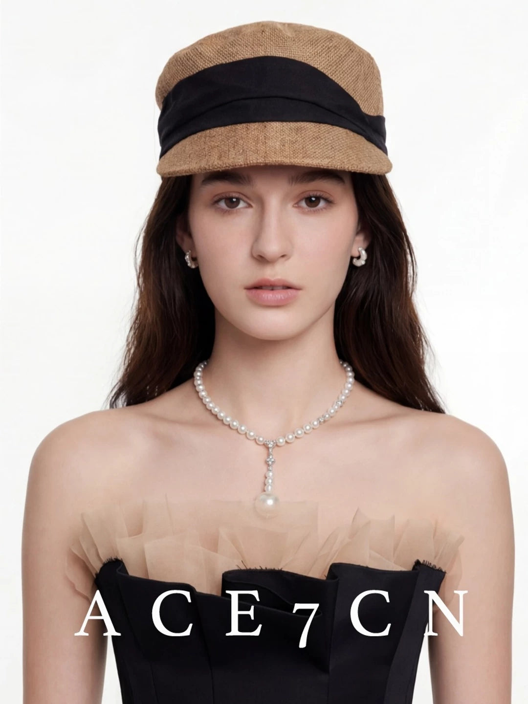 French Classic Cotton-Linen Color-Block Riding Hat Breathable