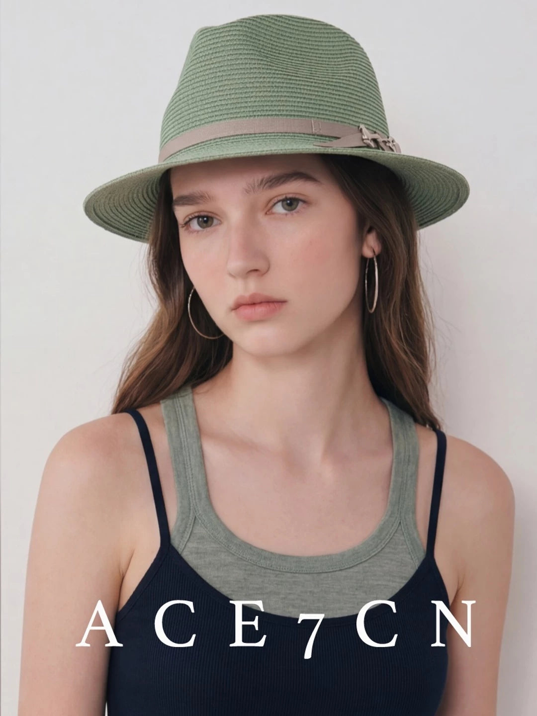 British Chic Resort Paper-Straw Dress Hat French