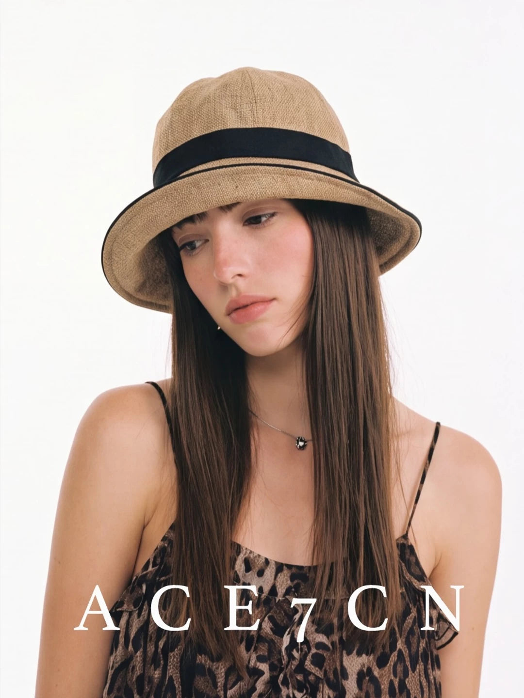 Japanese Niche Handmade Faux-Linen Riding Hat Bucket