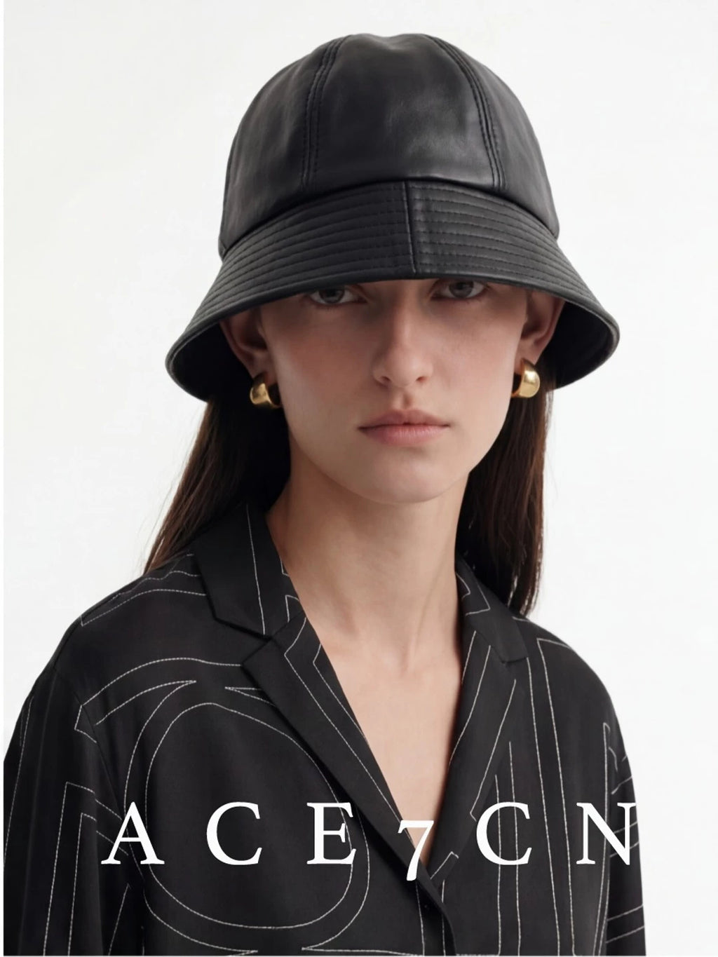 British Chic Minimalist Bucket Hat Round-Top Cloche