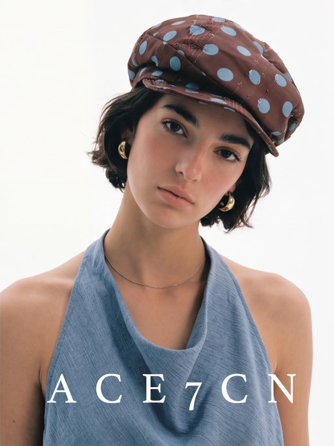 Japanese Niche Polka-Dot Classic Newsboy Cap Casual