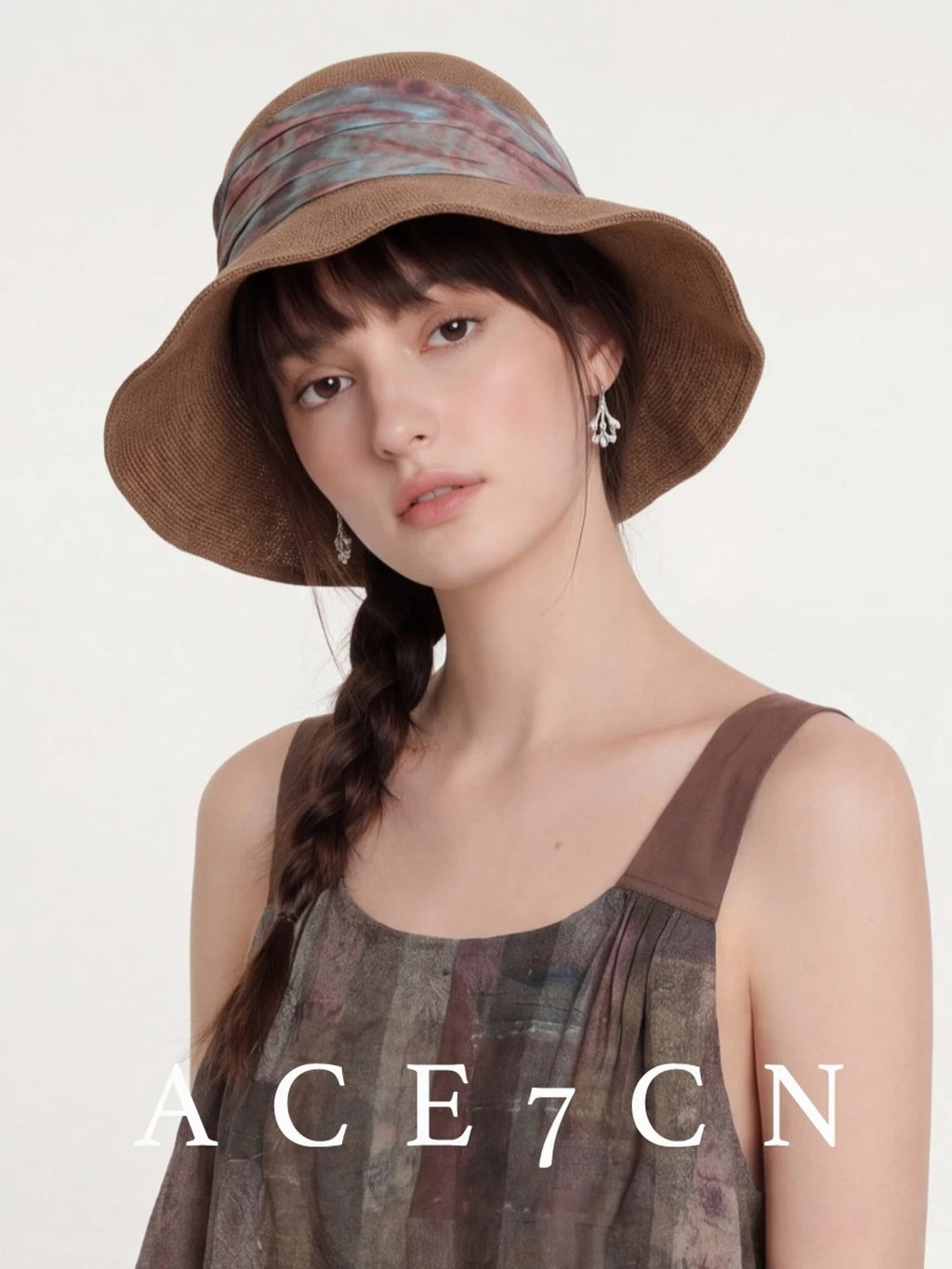 French Vintage Bucket Hat Ink-Wash Bucket Hat
