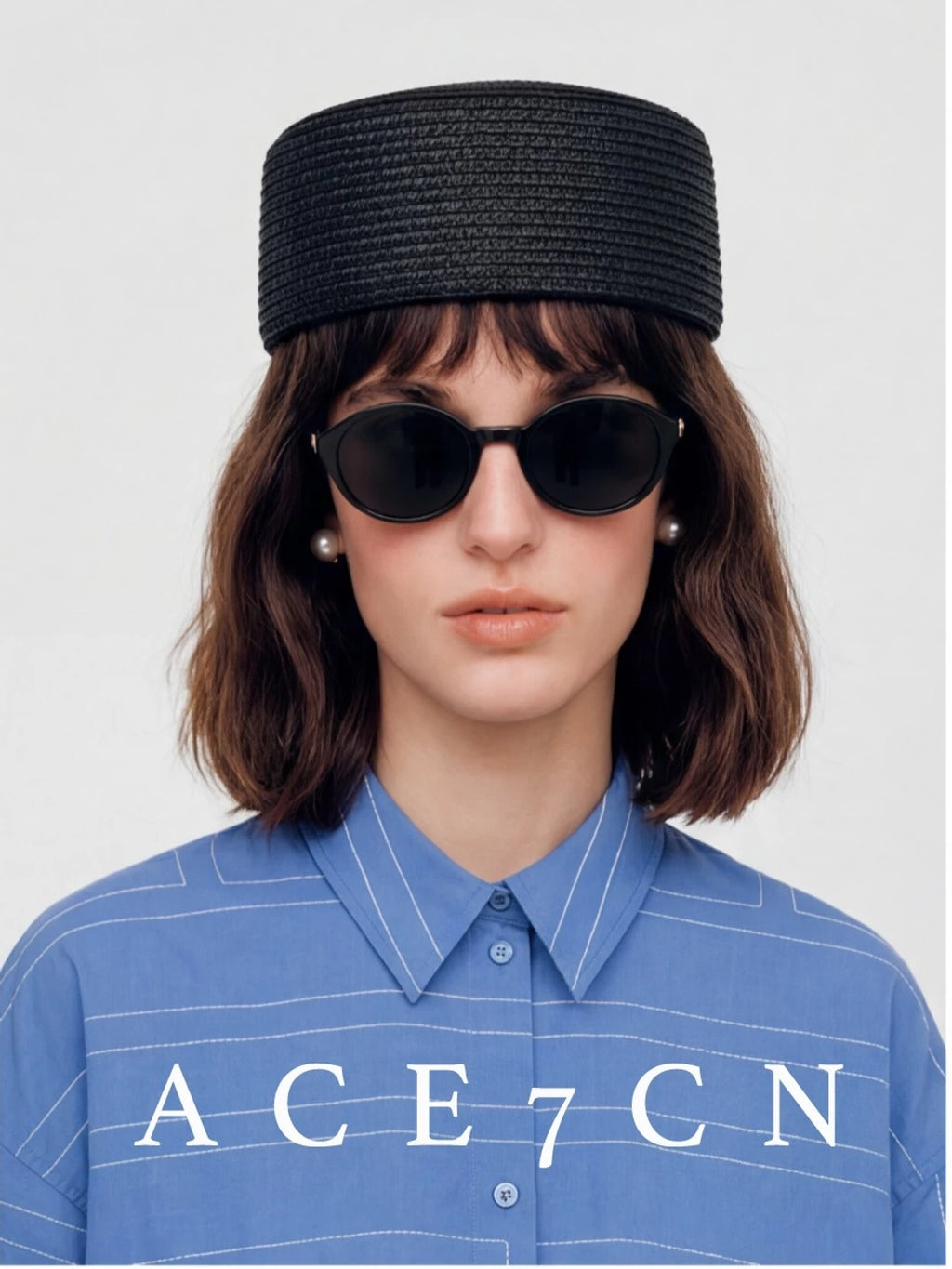British Vintage Straw-Woven Pillbox Hat pillboxhat Round