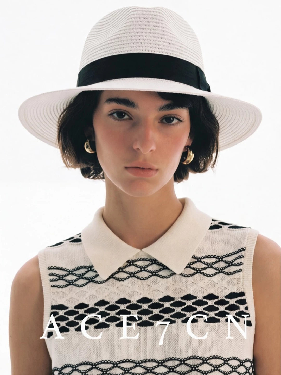 Spanish Niche Wide-Brim Straw Hat Straw Hat