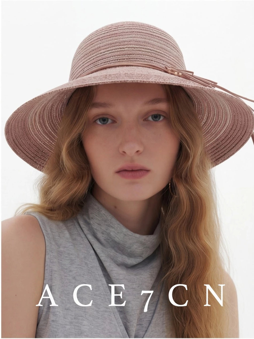 South-France Resort Paper-Straw Sun Hat Multi-Stripe Seaside