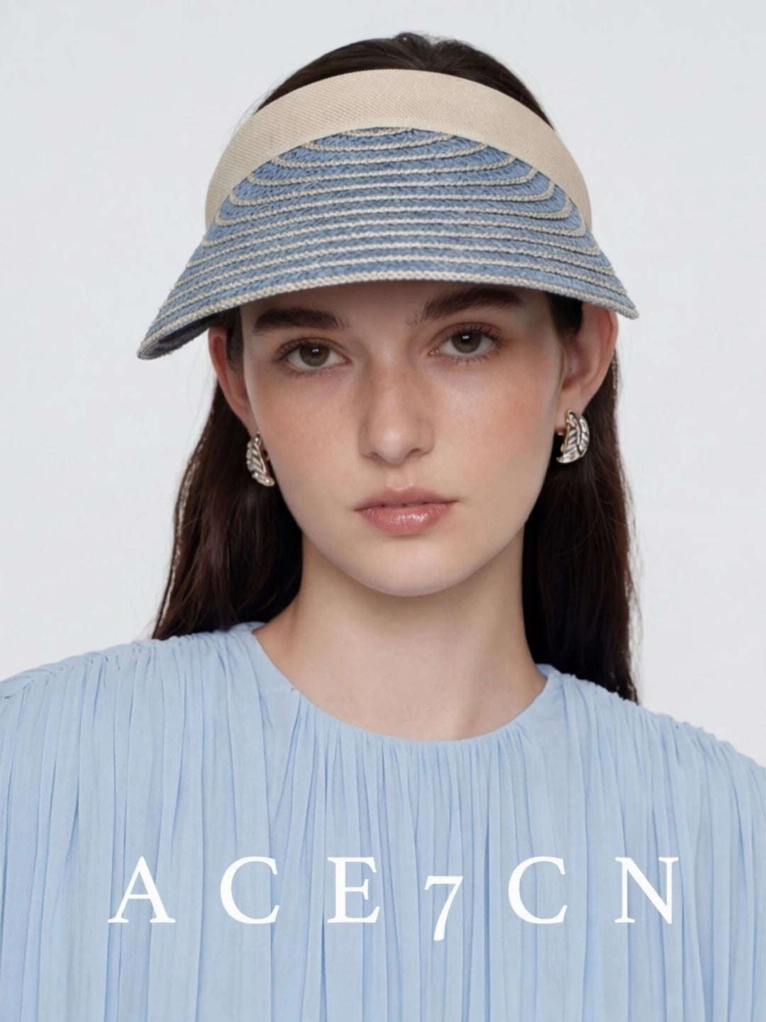 South-France Midsummer Visor Striped Sun-Shade Headband Hat