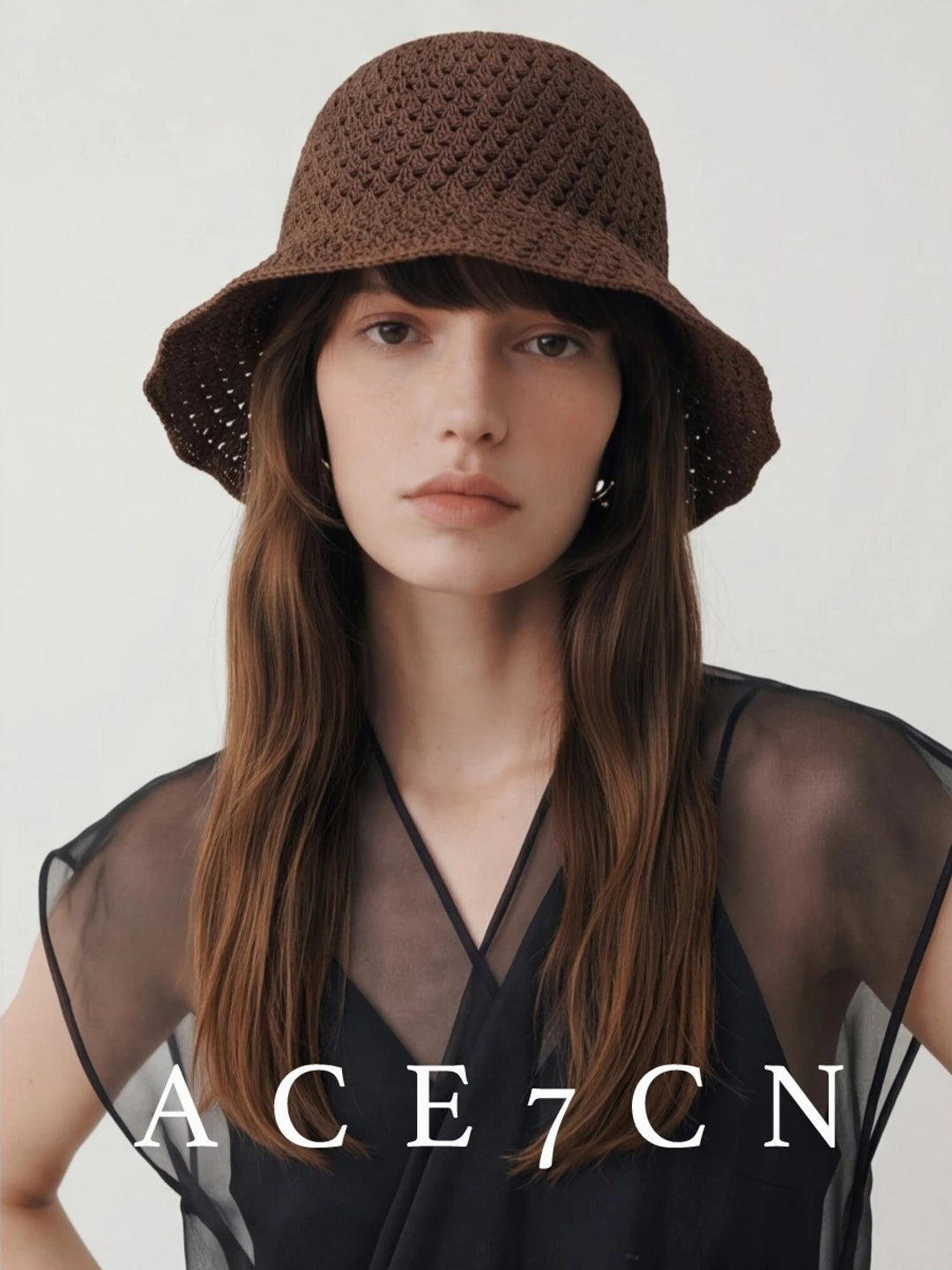 South-France Midsummer Openwork Soft-Top Bucket Hat Woven